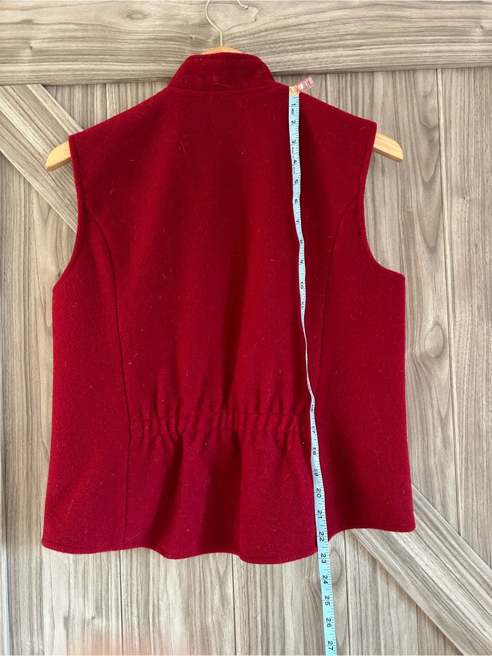 Wyoming Traders Cranberry Red 100% Wool Sierra Western Vest Gorpcore Medium - Picture 3 of 7